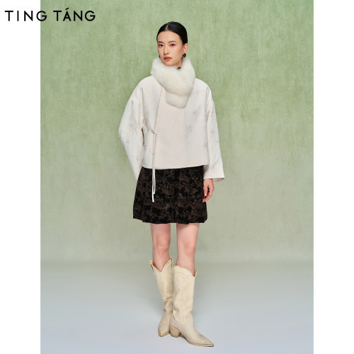 厅唐TINGTANG提花刺绣新中式外套