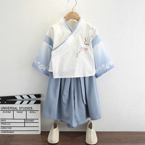 汉服男童薄款古装儿童中国风夏装表演服男宝宝古风国学服春秋套装