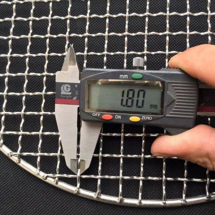 60厘米圆形正方形烧烤网圆形不锈钢网格片日式烤网直火网架。i.