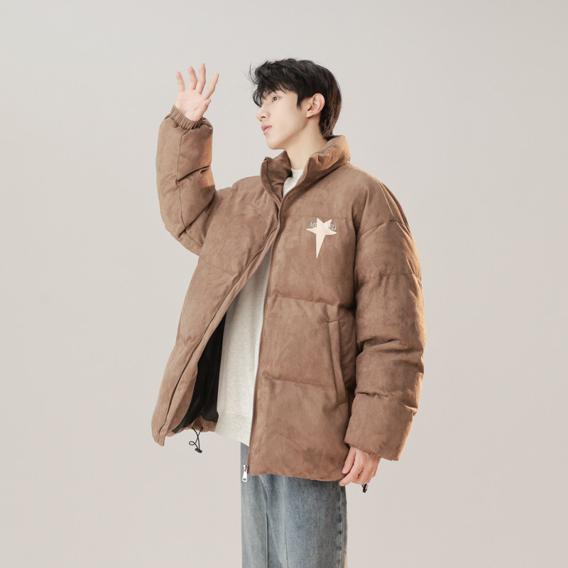 MY921-特P100-控148美拉德冬季美式复古仿麂皮棉服宽松棉衣外套,男装棉衣,电商A058-1（原电商C417）