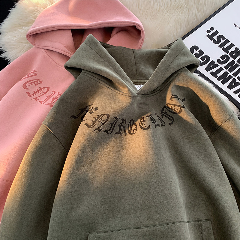 WY137-特批45控68400克抖音品秋季重磅麂皮绒烧花连帽卫衣外套,女装短外套,电商A058-1（原电商C417）