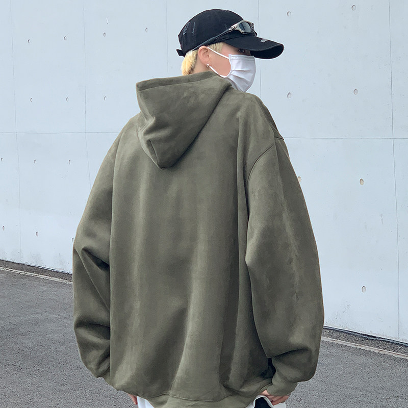 WY137-特批45控68400克抖音品秋季高街麂皮绒烧花连帽卫衣外套,女装短外套,电商A058-1（原电商C417）