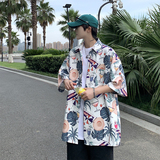 CS1898-特P35控48夏季夏威夷海边冰丝花衬衫男短袖外套，男装T恤，电商A058-1（原电商C417）