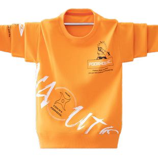 男童卫衣T恤长袖大童上衣秋装打底衫儿童新款男孩2025冬季加绒