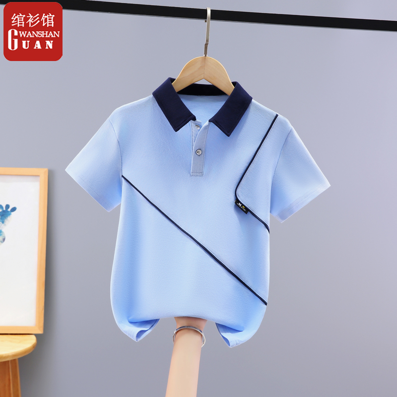 男童夏装polo衫T恤纯棉短袖
