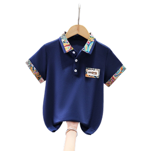 男童夏装男孩短袖t恤夏季带领POLO衫2026新款儿童痞帅翻领潮大童