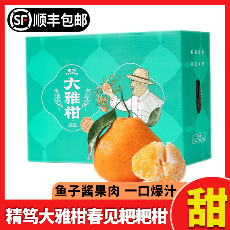 精笃大雅柑春见耙耙柑整箱礼盒装当季柑橘新鲜水果纯甜顺丰包邮