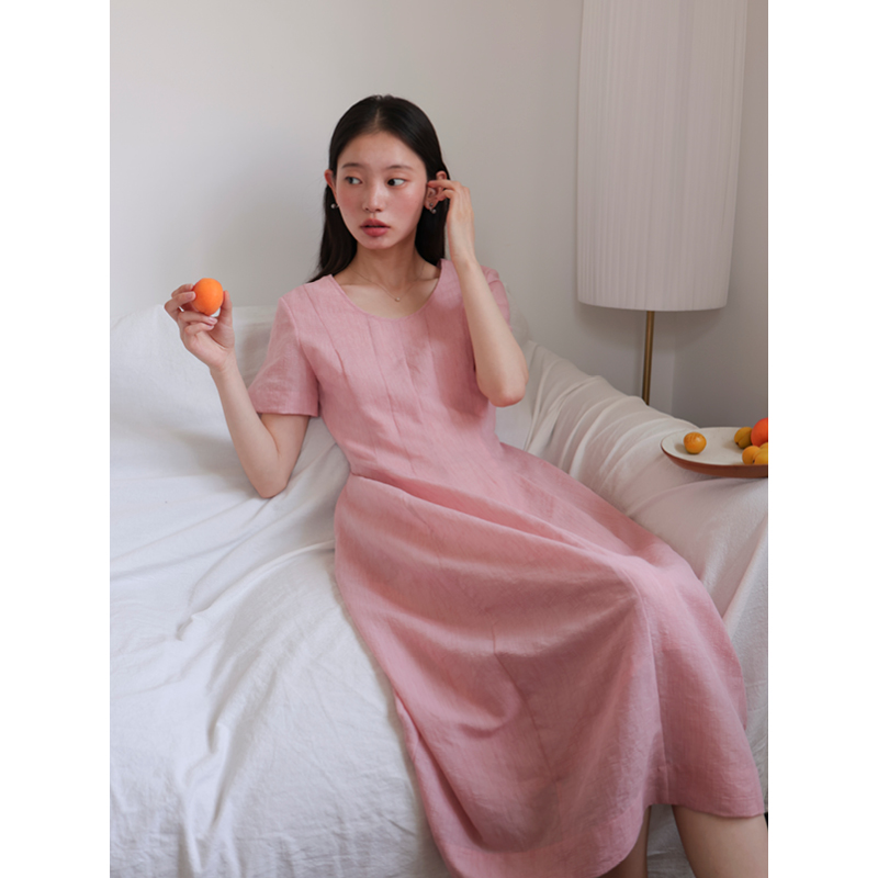 SUPERSCAPE素舶  通勤分割收腰显瘦花苞连衣裙