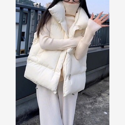 欧货大码羽绒棉马甲女202