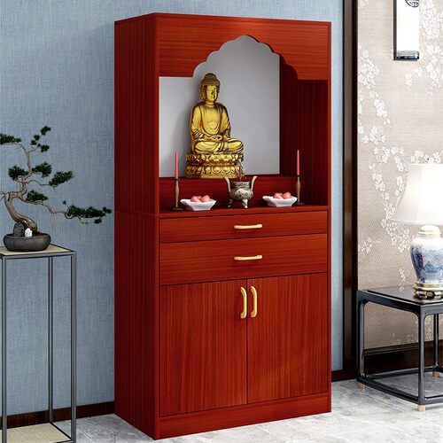 佛龛现代风格家用佛台简约新中式立柜财神爷柜子神台供桌供奉台桌