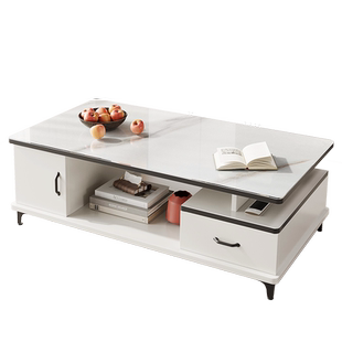 茶几客厅家用2024新款小户型茶台桌子轻奢现代高级感钢化玻璃茶桌