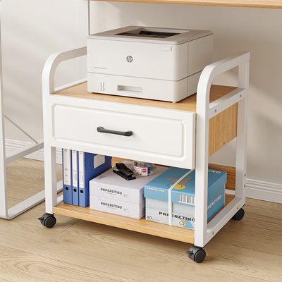 桌下置物架落地打印机架客厅复印机放置架家用办公收纳架移动支架