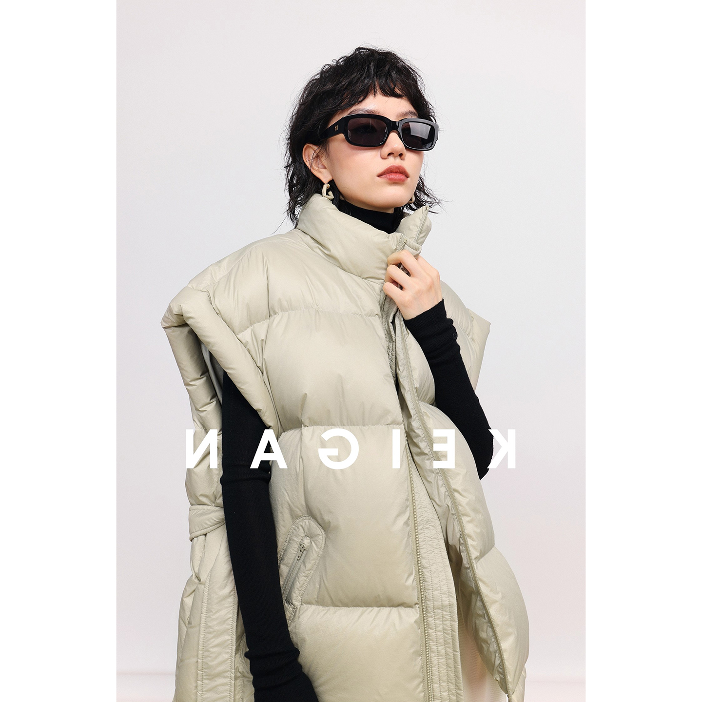 羽绒马甲女款宽松气质保暖面包服