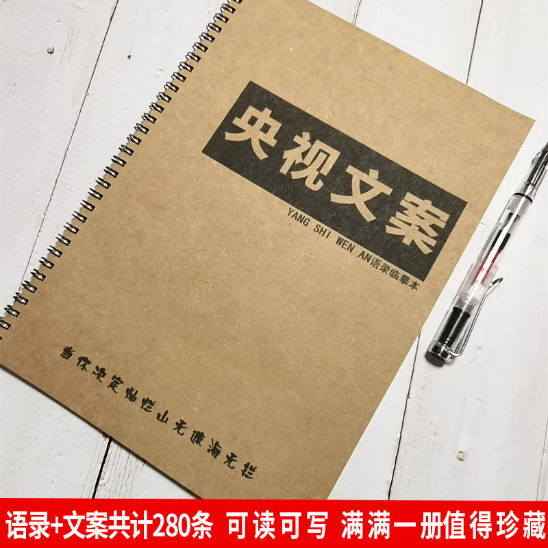 央视金句文案本撒贝宁董卿语录摘抄学生行正楷书鲸落奶酪体练字帖