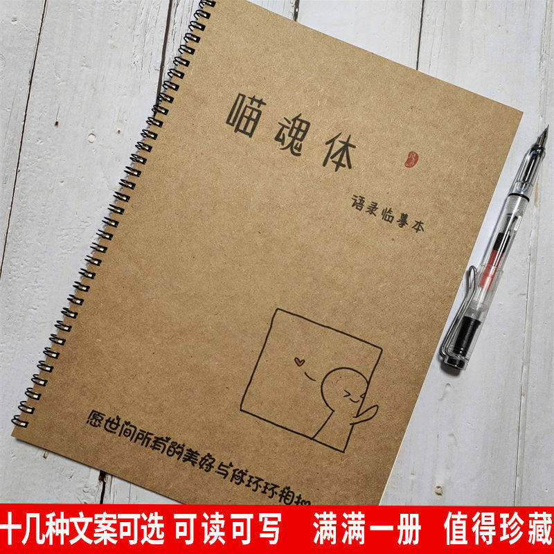 喵魂体治愈系高中生钢笔字帖