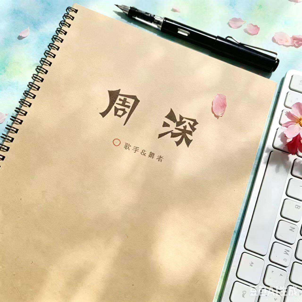 周深歌词本奶酪体行楷练字帖