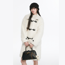 Pinkers联名款韩系毛呢中长外套女秋冬季宽松休闲百搭上衣外套女