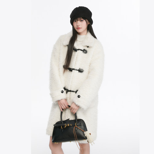 韩系毛呢中长外套女秋冬季