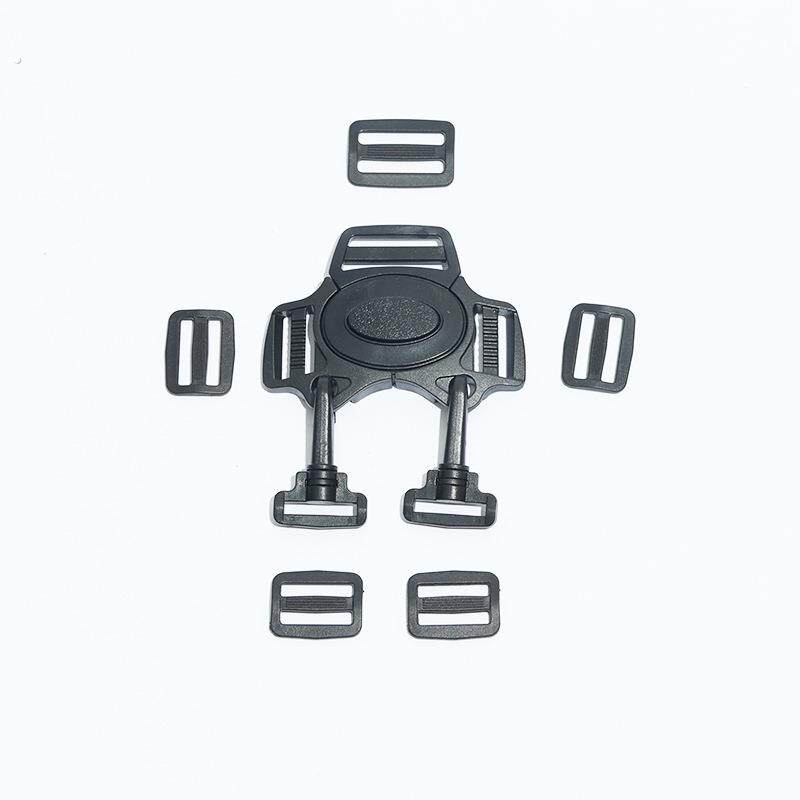 现货五点式插扣 童车用品织带扣五项卡扣三向插扣 婴儿座椅背带扣