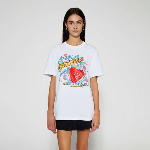 SSSTUFFF 26SS 草莓刮刮乐香味T恤 老虎上上山 买手店