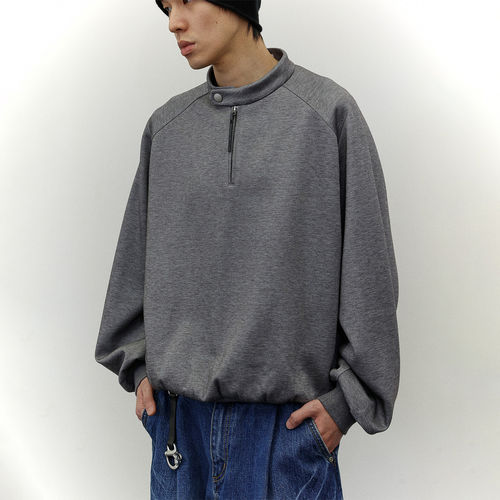 Roaring Wild 26AW 秋冬新款灰色蝙蝠袖搭扣卫衣 老虎上上山
