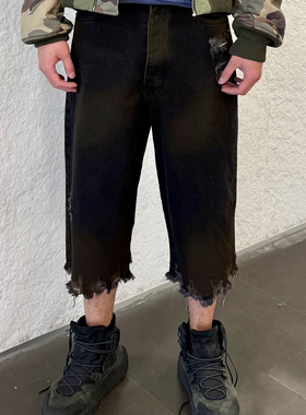 PIET 26RS 黑色牛仔七分裤 老虎上上山 买手店