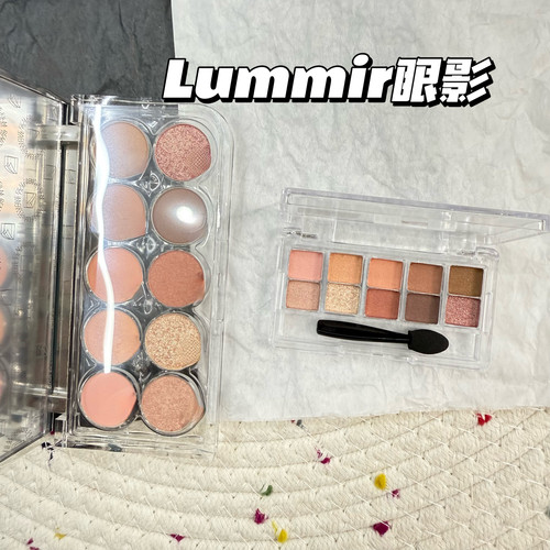 韩国 lummir眼影盘小样低饱和裸妆哑光细闪低饱和氛围06试色