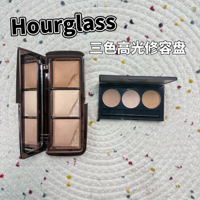 Hourglass高光修容粉饼三色修容综合盘Lighting Palette试色小样