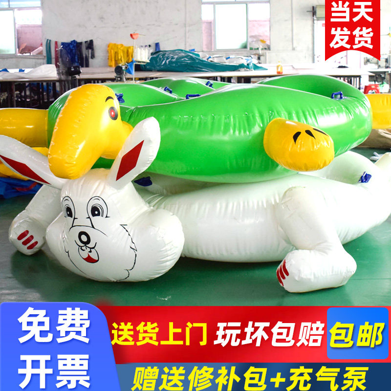趣味运动会充气龟兔赛跑竞速毛毛虫亲子游戏户外团建拓展活动器材