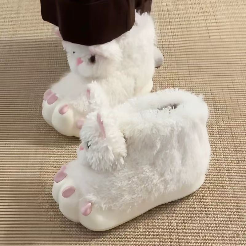 被棉鞋治愈可爱小猫咪棉拖鞋秋冬季女款可外穿保暖防寒加绒加厚防