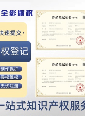 版权登记作品美术文字音乐图片视频国版知识产权申请注册著作权