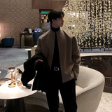 706-2-CJK1001-P85特P秋季韩版男士毛呢工装夹克潮牌宽松外套，男装夹克，星座706-2