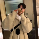 706-2-MY1090-P75现货秋冬男士慵懒风拉链针织衫开衫毛衣外套，男装针织衫/毛衣，星座706-2