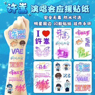 许嵩演唱会应援物料妆容脸贴纹身贴纸周边VAE安泊猜想挂件2026