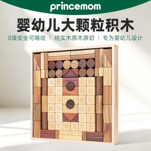PrinceMom婴幼儿可啃咬积木玩具