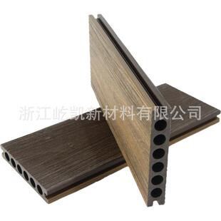 户外塑木厂家二代双面共挤塑木圆孔户外多功能木塑地板
