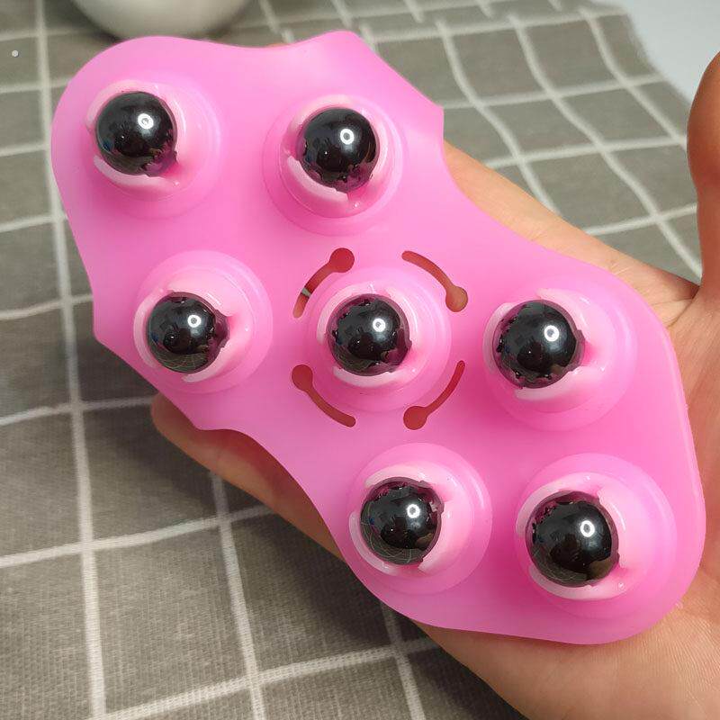 七龙珠十磁珠手套式按摩器带脉后背按摩美容院刮痧滚珠走珠经络刷