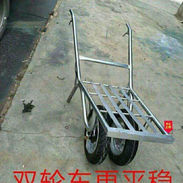 农用工具双轮上山下地推柴种菜推肥料农家大棚运输车