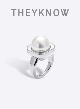 THEYKNOW宝石系列Clasp珍珠鸡尾酒戒指环个性轻奢小众生日礼物