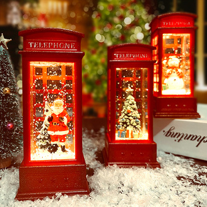 圣诞老人圣诞树小夜灯风灯圣诞节装饰品雪人摆件场景布置儿童玩具