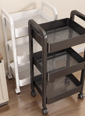 小推车置物架厨房落地卧室多层婴儿零食移动带轮卫生间收纳储物架