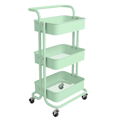 【全碳钢材质】小推车置物架