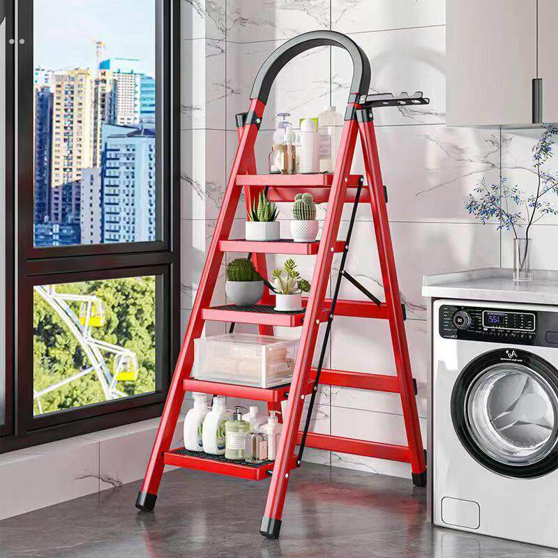 家用梯子折叠伸缩多功能加厚室内人字梯可携式家庭楼梯爬梯工程梯