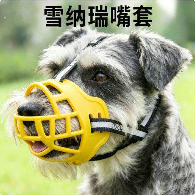 雪纳瑞嘴套狗狗专用防乱吃防咬防叫宠物扒不掉防咬人透气小型犬