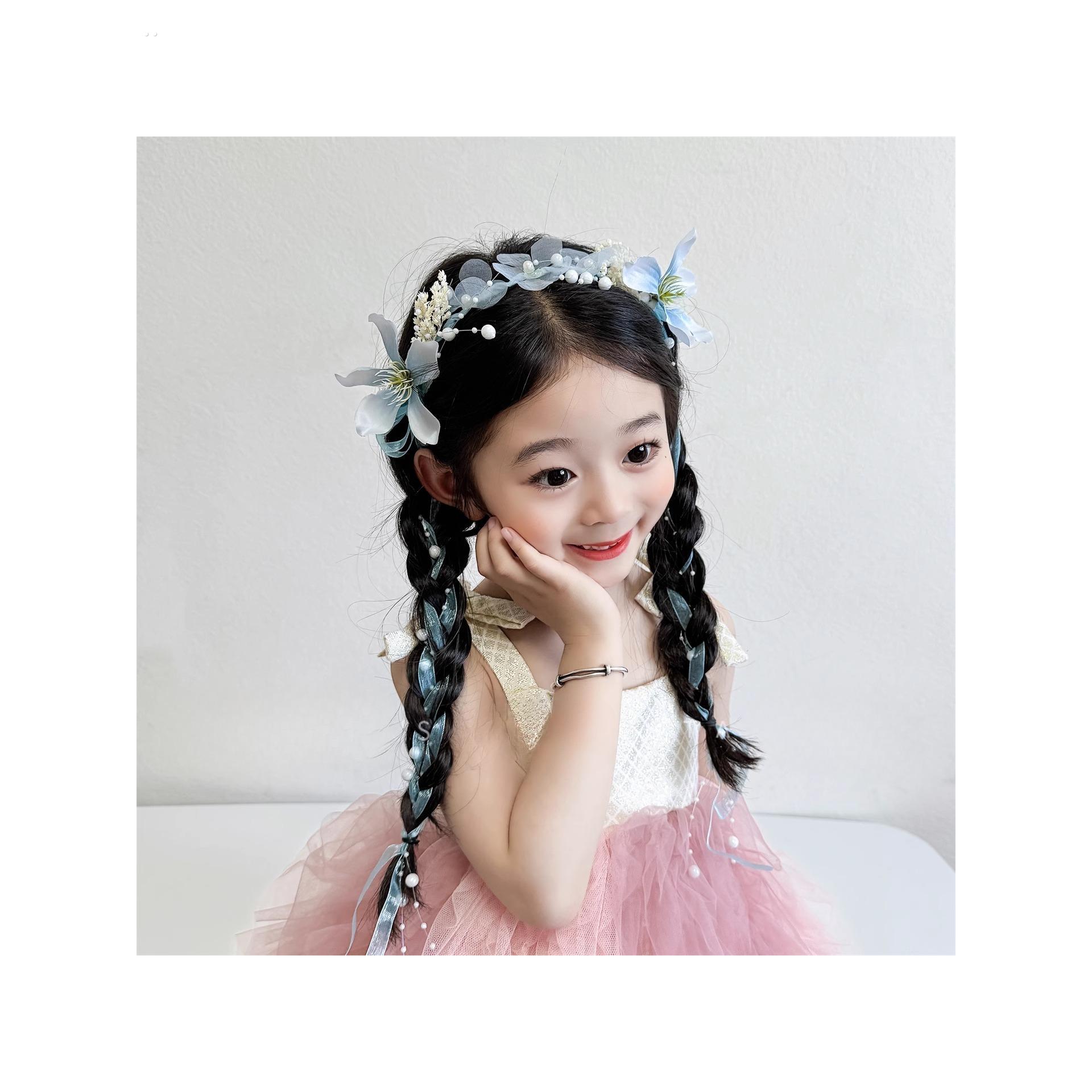 森林风格超级仙女花环头带儿童公主儿童节节日表演头饰公主女孩照