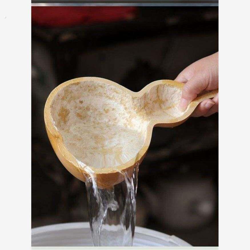 水飘勺家用挖面瓢老款水瓢浇地淘米葫芦瓢水瓢天然家用小号瓢木瓢