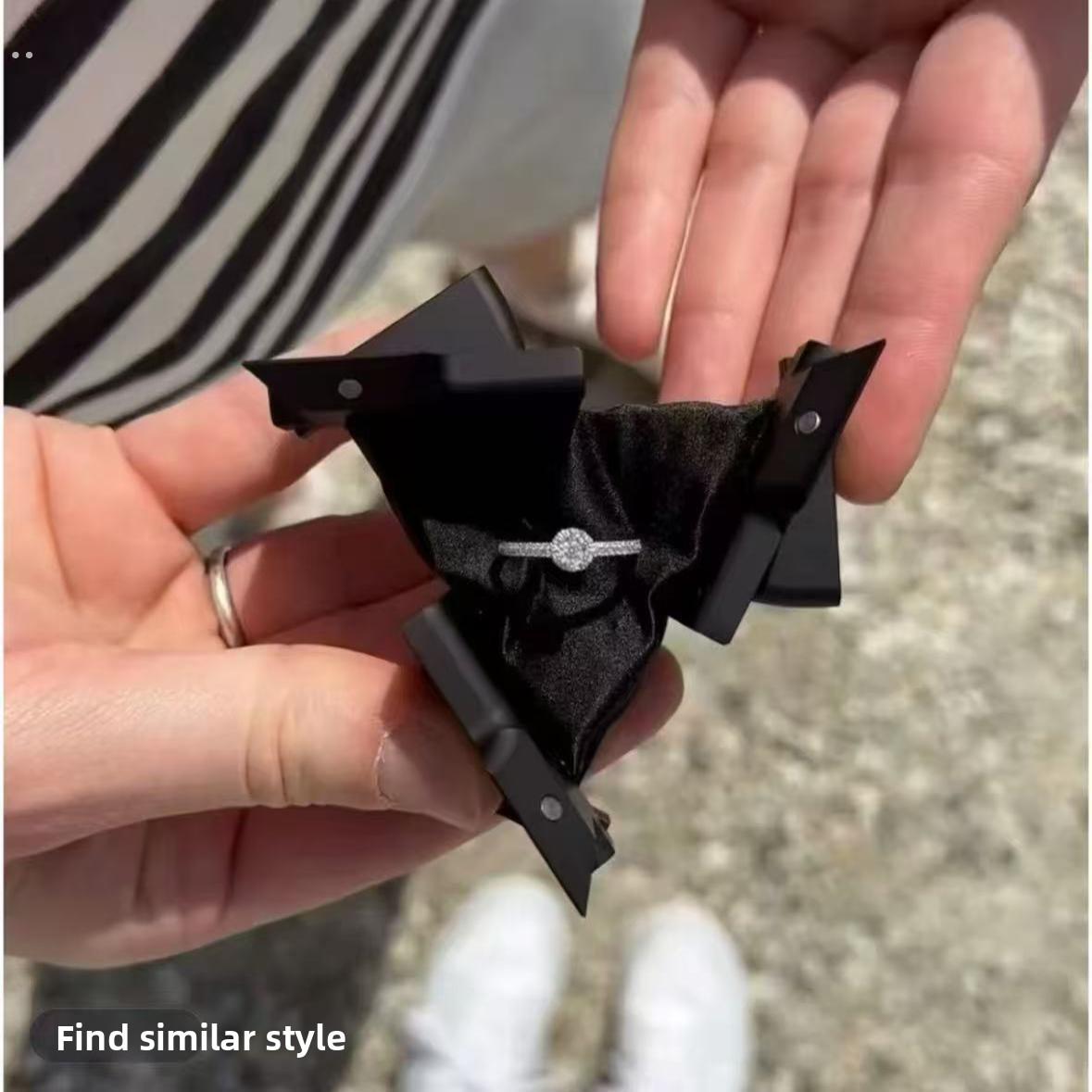 动能戒指盒创意机械变形魔方首饰收纳盒浪漫仪式感便携创意送女友