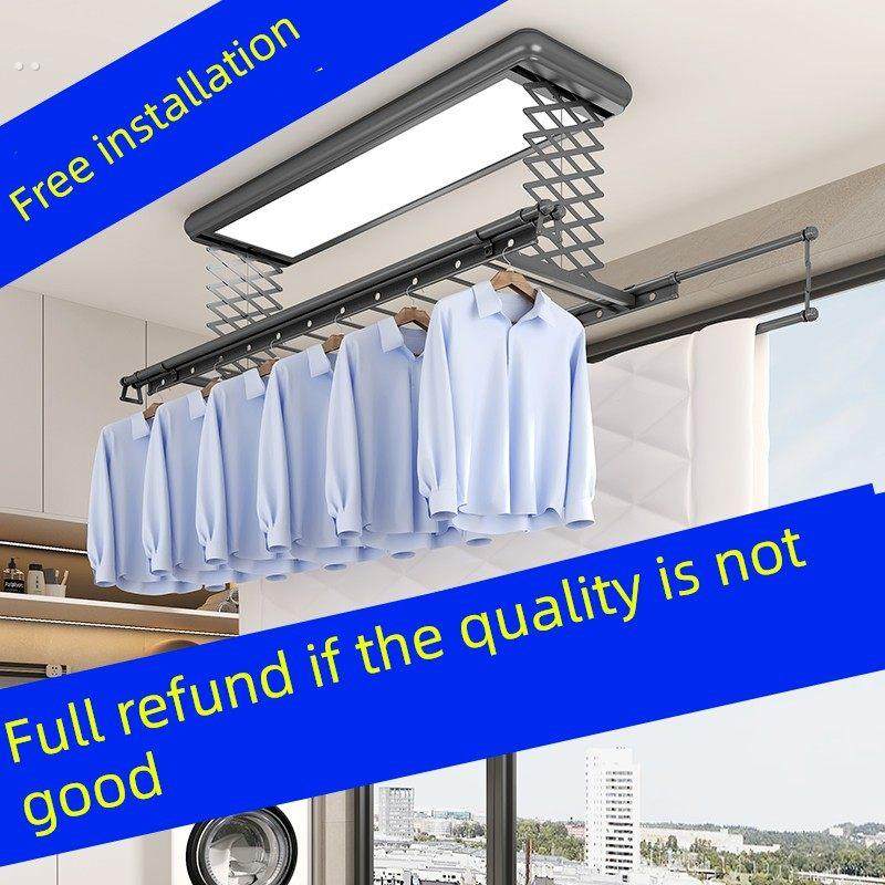 电动晾衣架，自动智能遥控升降阳台室内加厚双剪架晾衣,家装主材,智能晾衣架,淘宝优惠券,粉丝福利购,淘宝优惠卷