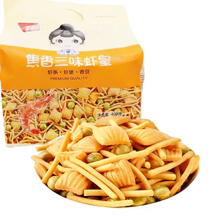 五味园焦香三味虾皇300克【60g*5包怀旧休闲零食小吃膨化食品虾条