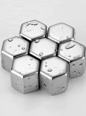 sus304304不锈钢冰块多边形冰粒金属不溶化可重复利用六边形冰块